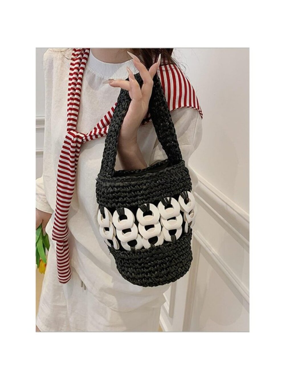 Woven Bucket Handbag